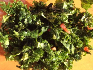 Kale salad lightens heavy holiday meals.