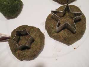 Use small cookie cutters to make impressions if you wish.