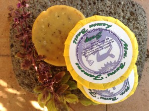 Look what I made with Mrs. Burns' Lemon Basil--a luscious scented herbal soap! (photo by Jan Willkom)