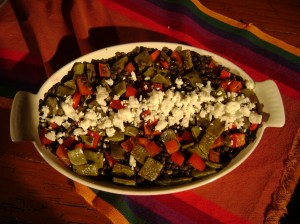 French Green Lentils with Nopalitos