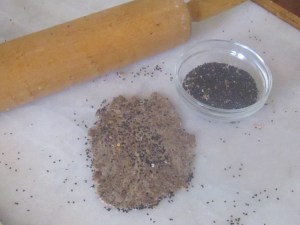 Roll out each portion of dough.