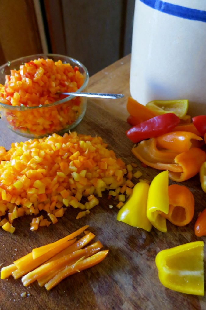 chopping chiles reminds me of Uncle Bob and cousin Doug