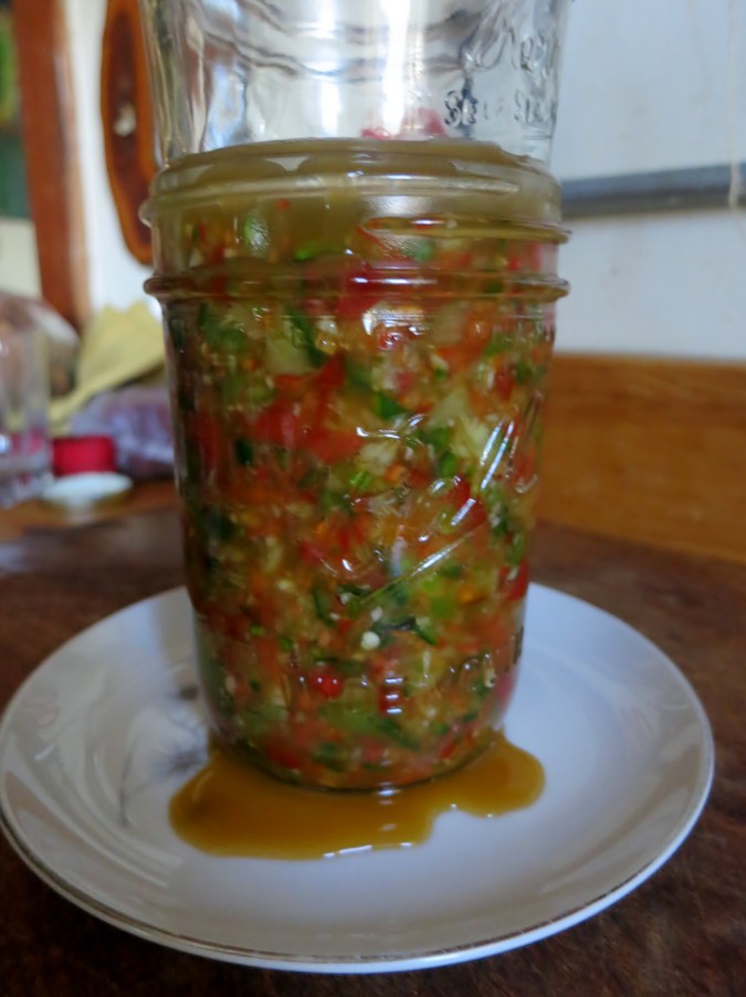 fermenting chiles can be messy
