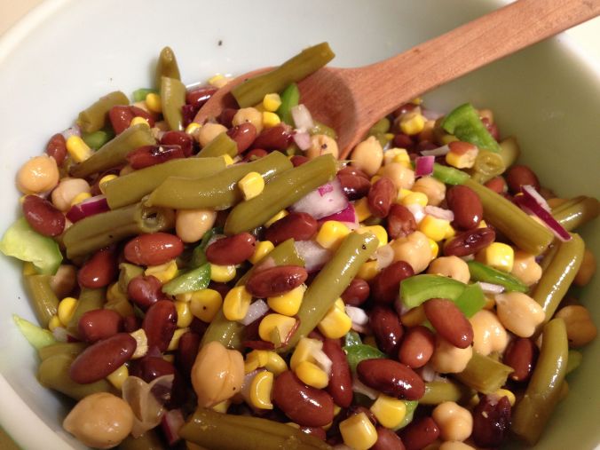 Marinated Mixed Bean Salad with Flor de Mayo heirlooms (MABurgess photo)