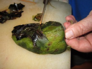 Skin is easily removed after steaming.