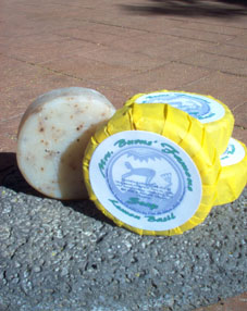 Handmade soap with Mrs Burns' Lemon Basil-infused jojoba oil (MABurgess photo)
