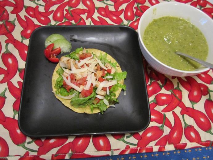Salsa Verde is the perfect addition to a tostada.