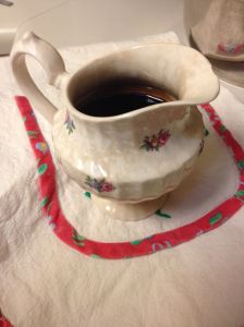 Concentrated Solar Fan Palm Syrup--nothing added--just water and fan palm fruit!  (MABurgess)