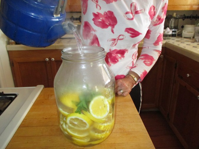 No squeezing needed when you pour boiling water over sliced lemons.