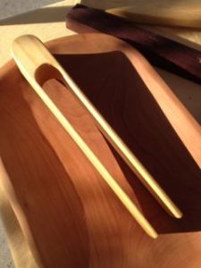 tongs specially designed for harvesting cholla buds and prickly pear--available at Flor de Mayo tent Sunday St Phillips farmers' market