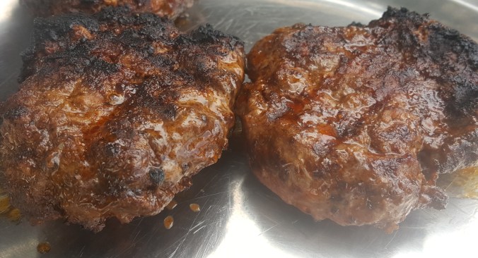 cooked burgers