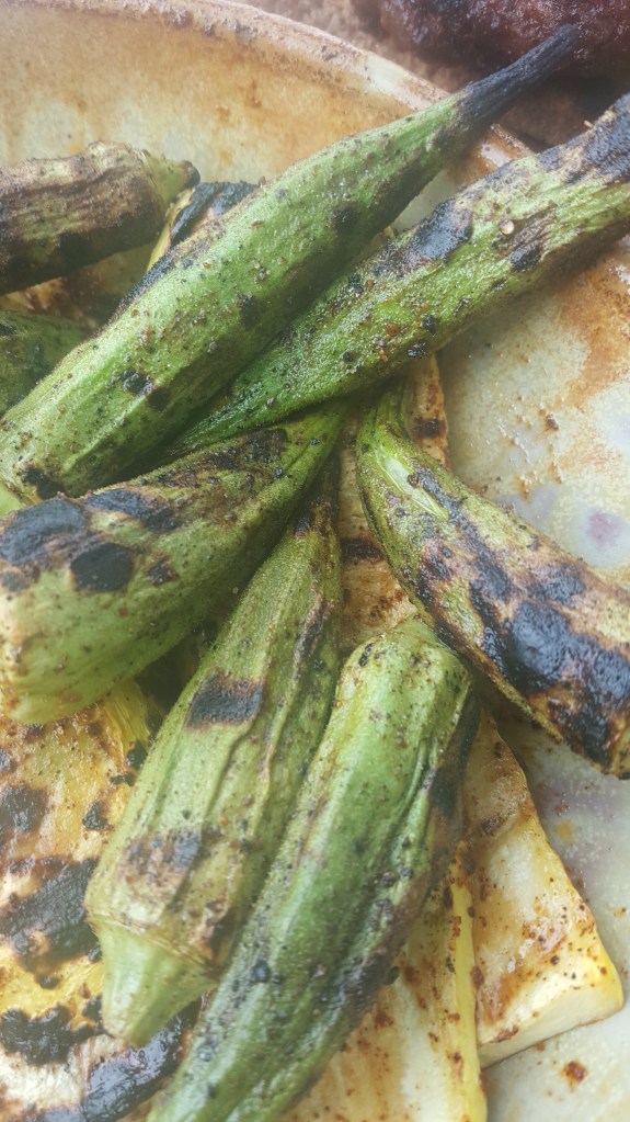 cooked okra
