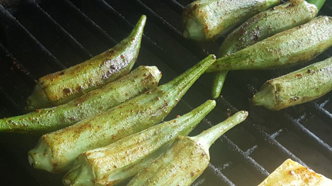 grilling okra