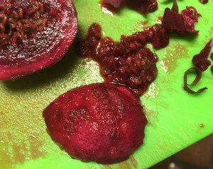 Peeled and de-seeded half tuna 