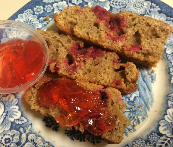 Gilding the lily?--No Way!--This Prickly pear coffeecake loves prickly pear jelly on top!