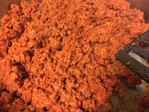 Fresh local pork chorizo to render before putting on pizza dough